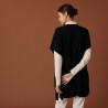 Cape sans manches en cachemire - Clarisse 7596 noir/ecru - 01 Noir
