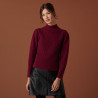 Ribbed knit high neck cashmere sweater - Carene
