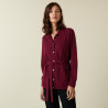 Buttoned cashmere jacket with polo collar - Clemence