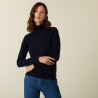 Pull col roulé en cachemire - Abesse 7440 marine - 05 Bleu marine