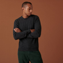 Pull col rond en cachemire - Evain 7413 ombre - 78 Gris anthracite