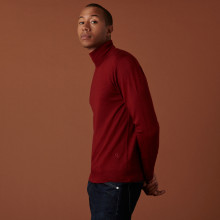 Merino wool turtleneck sweater with logo - Enzo