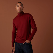 Merino wool turtleneck sweater with logo - Enzo