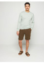 Pull col rond avec logo en laine mérinos - Eddie 7651 sauge - 23 Vert clair