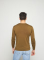 Round-neck merino wool sweater with rolled finishes - Rythme
