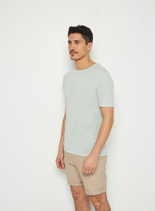 Slub linen round neck T-shirt - Renaud