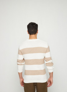 Organic cotton big stripes sweater - Rivage