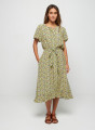 Long patterned dress in viscose warp and weft - Sefiane