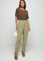 Pantalon à motifs en chaine et trame viscose - Septime 7723 kaki - 83 Kaki