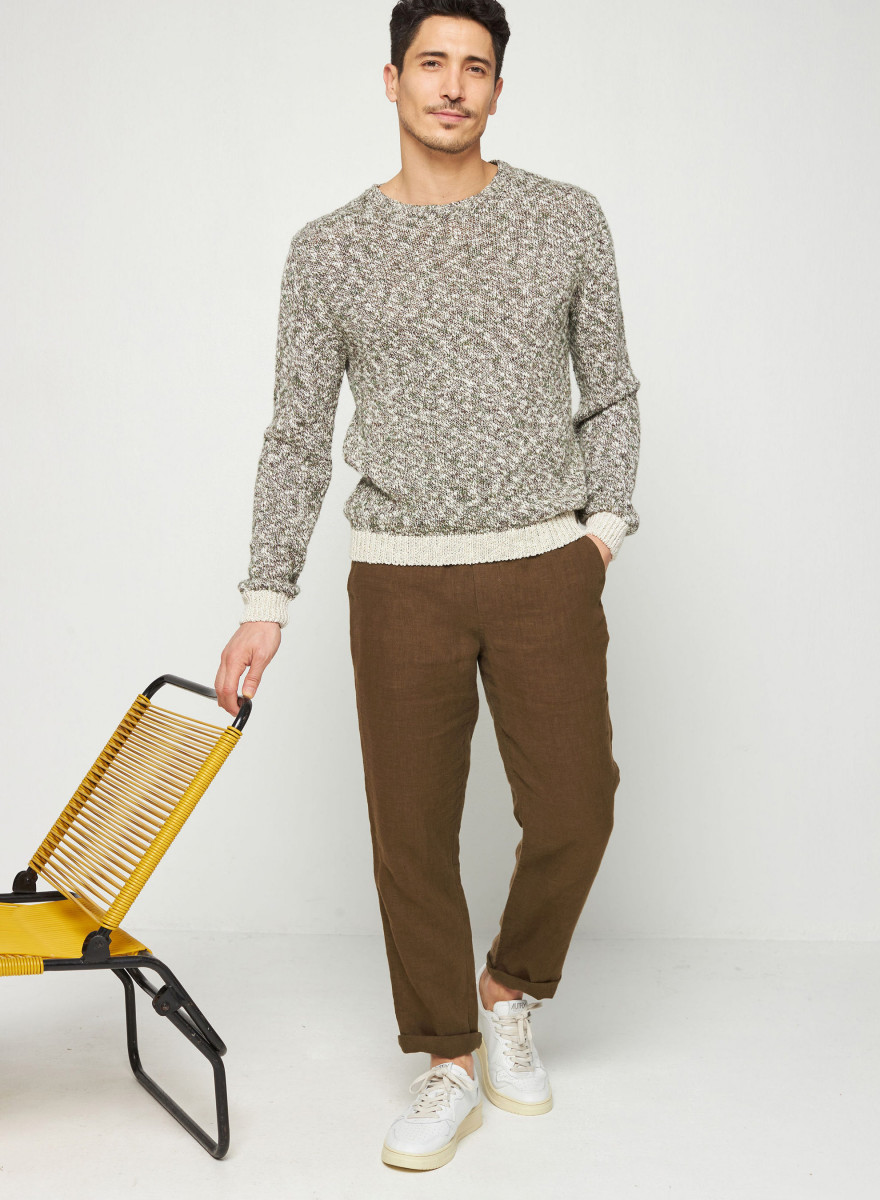 Pantalon Casual en lin - Rolland 7650 kaki - 83 Kaki Pantalon Casual en lin - Rolland 7650 kaki - 83 Kaki