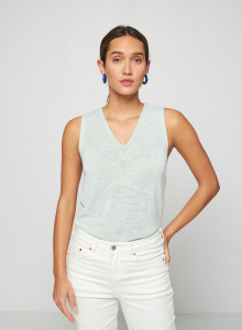 Slub linen tank top - Tahiti