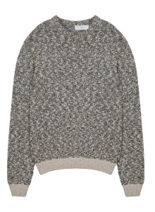 Round-neck linen and cotton sweater - Rainbow