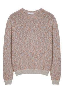 Round-neck linen and cotton sweater - Rainbow