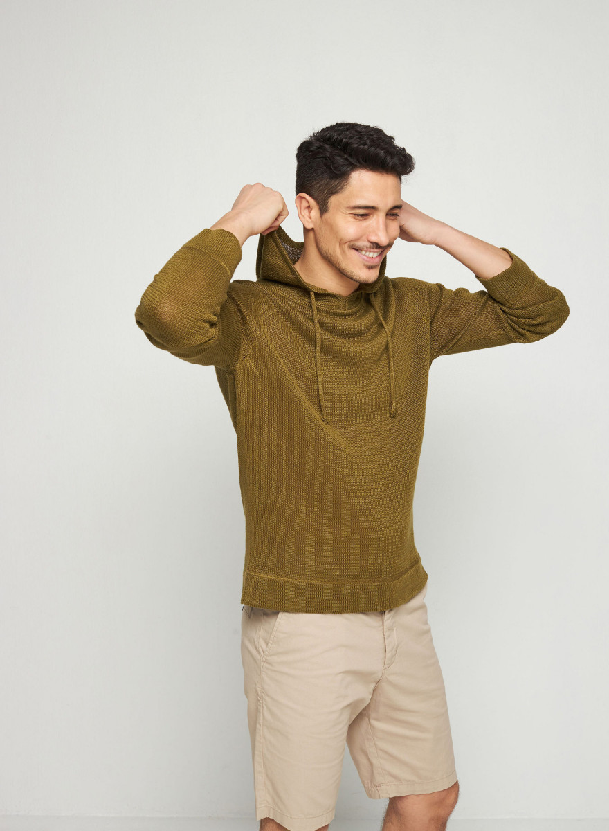 Hoodie ras du cou en lin - Russell 7650 kaki - 83 Kaki Hoodie ras du cou en lin - Russell 7650 kaki - 83 Kaki
