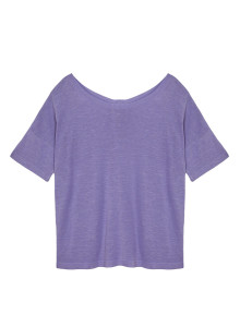 Flamed linen button back t-shirt - Tally