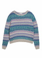 Multicolored cotton and linen jumper - Thadji