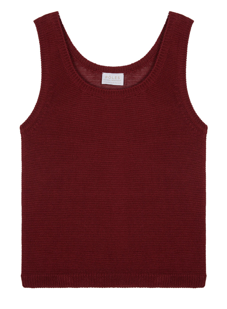 Round neck tank top in linen - Tina Round neck tank top in linen - Tina