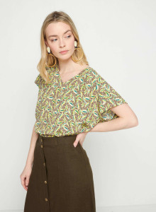 Chemisier chaine et trame 100% viscose-Serena