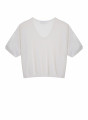 T-shirt à manches coudes en cachemire light - Solange 7601 ecru - 82 Ecru