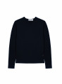 Round-neck merino wool sweater with rolled finishes - Rythme