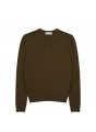  	Pull col V avec logo en laine mérinos - Elmo 7650 kaki - 83 Kaki