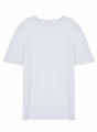  	T-shirt col rond en lin flammé - Renaud 7601 ecru - 02 Blanc