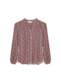 Chemisier manches longues à motifs en chaine et trame viscose - Seina 7722 blush - 51 Bordeaux