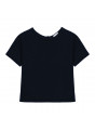 T-shirt boutonné à l'arrière en lin - Tilla 7640 marine - 05 Bleu marine