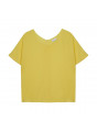 Flamed linen button back t-shirt - Tally