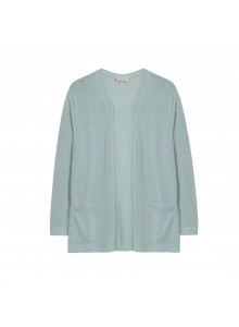 Long vest with pockets in flamed linen - Tabata