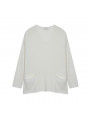 Oversized V-neck sweater in corallo - Telma