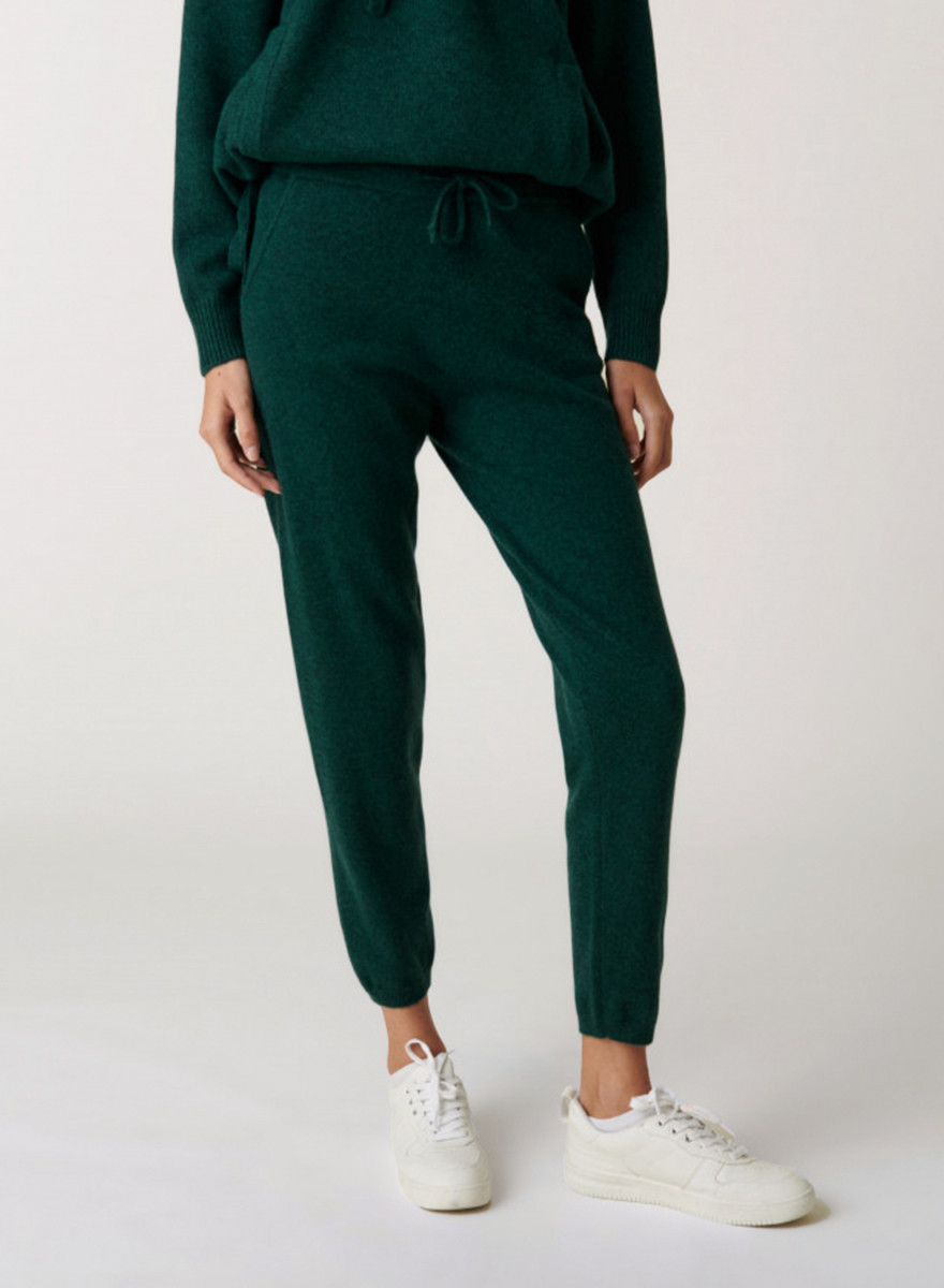 Pantalon à poches en cachemire - Adia 7441 fougère - 21 Vert foncé Pantalon à poches en cachemire - Adia 7441 fougère - 21 Vert foncé