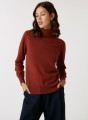 Pull col roulé en cachemire - Abesse 7461 cognac - 92 Rouille