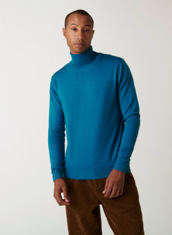 Merino wool turtleneck sweater with logo - Enzo