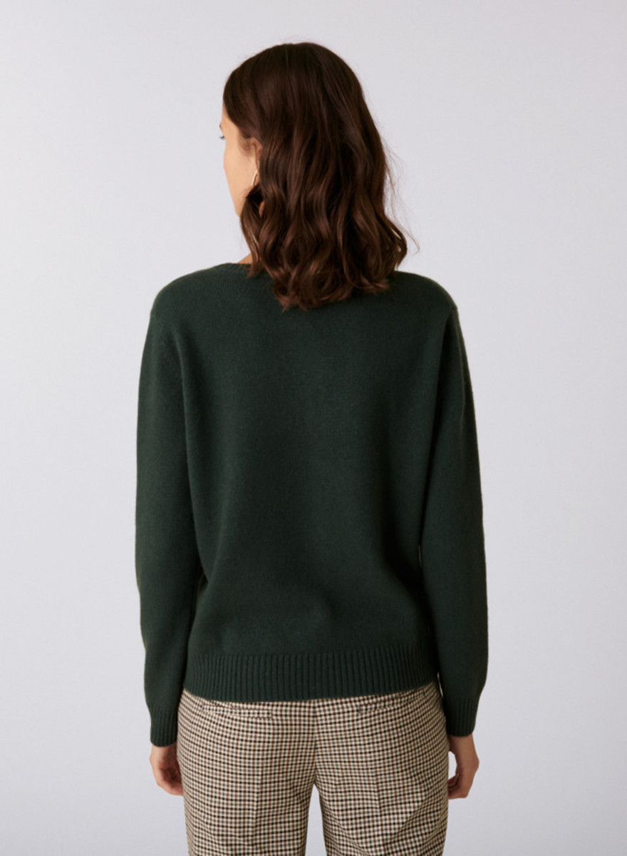 Round neck cashmere cardigan with buttoned - Adelys Round neck cashmere cardigan with buttoned - Adelys