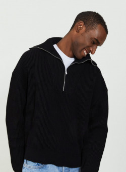 Pull col camionneur en gros coton bio - Bill 7200 blanc - 02 Blanc