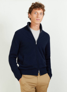 Veste zippée en cachemire 4 fils - Balthazar