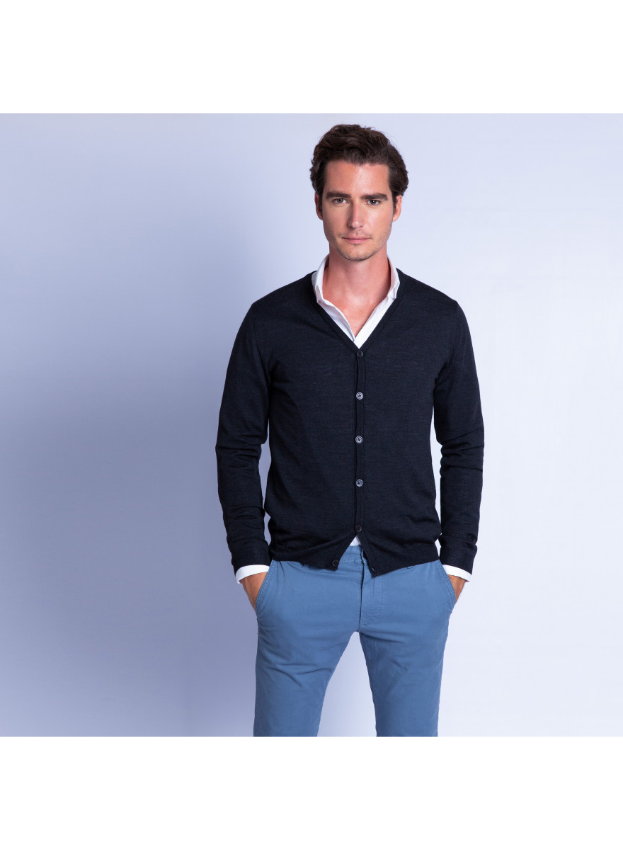 Gilet en laine mérinos Falco 6346 univers - 10 Gris foncé Gilet en laine mérinos Falco 6346 univers - 10 Gris foncé
