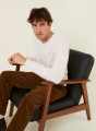 Pull col V en cachemire - Evann 7801 ecru - 82 Ecru