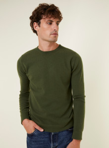 Pull col rond en cachemire finitions roulotées - Ernest