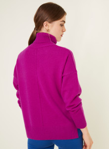 Pull col roulé à fentes en cachemire - Adena 7890 ultraviolet - 17 Violet