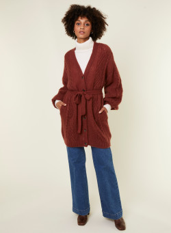 Balloon sleeve buttoned mohair coat - Galilee