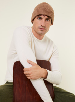 Unisex beanie in recycled cashmere and wool - Gad