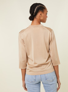 Polo Fil Lumière manches coudes à motifs - Emy