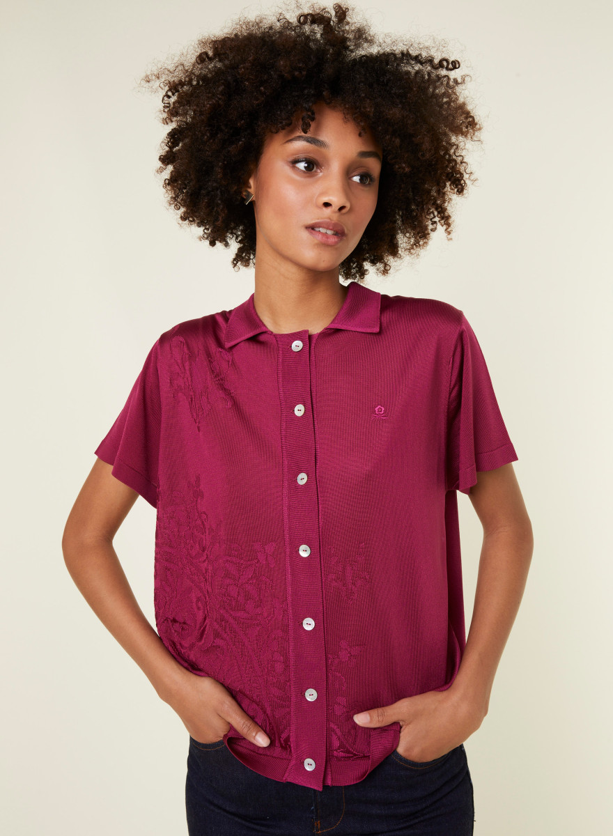 Short sleeve patterned blouse - Eloise Short sleeve patterned blouse - Eloise