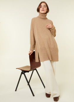 Long loose sweater in wool and cashmere - Galicia