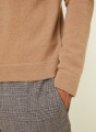 Pull col rond en cachemire finitions roulotées - Ernest 7820 camel - 88 Camel