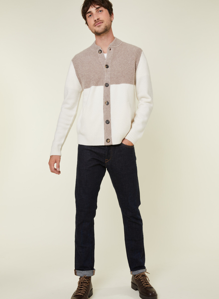 4-ply cashmere buttoned jacket with pockets - Farell 4-ply cashmere buttoned jacket with pockets - Farell