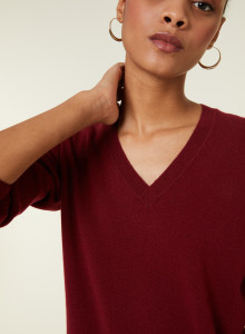 Pull col V en cachemire - Abel 7852 celadon - 94 Vert amande
