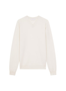 Pull col V en cachemire - Evann 7852 celadon - 94 Vert amande